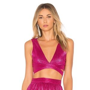 For Love & Lemons Marion Crop Top -
Fuchsia NWT